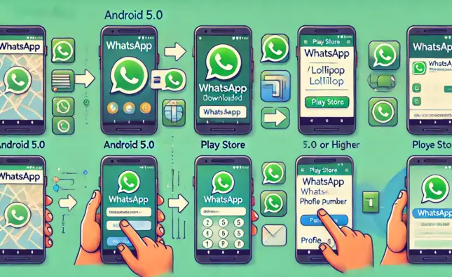A guide to learn how to setup an account for WhatsApp on an Android device